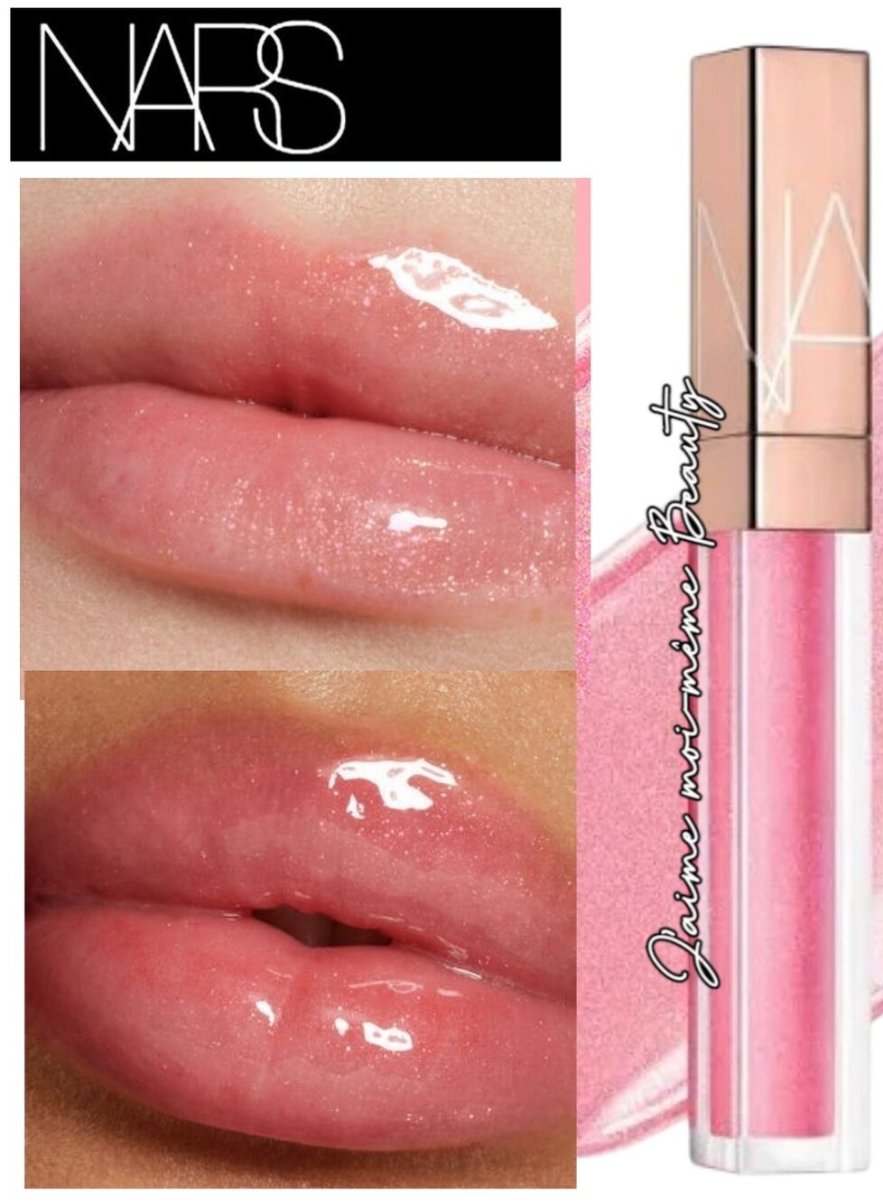 NARS Afterglow Lip Shine Gloss In Lover To Lover - Shimmering Soft Pink